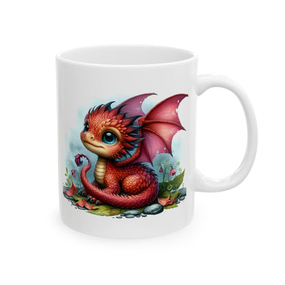 Baby Dragon Coffee Mug - Colorful Fantasy Art Cup, 11oz - Perfect Gift for Dragon Lovers