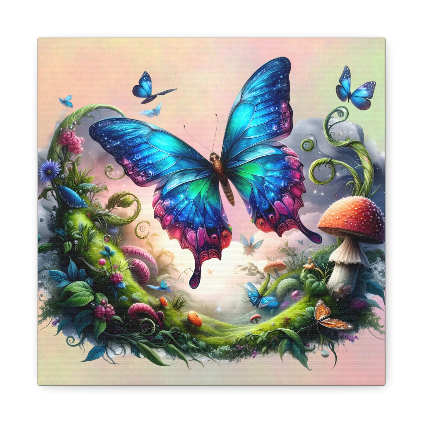 Butterfly Canvas Print - Ethereal Flight Art, Available in Multiple Sizes