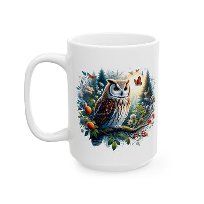 Mystical Owl Mug Collection - Magical Forest Owl Art, Multiple Sizes - Ideal Gift for Nature Enthusiasts