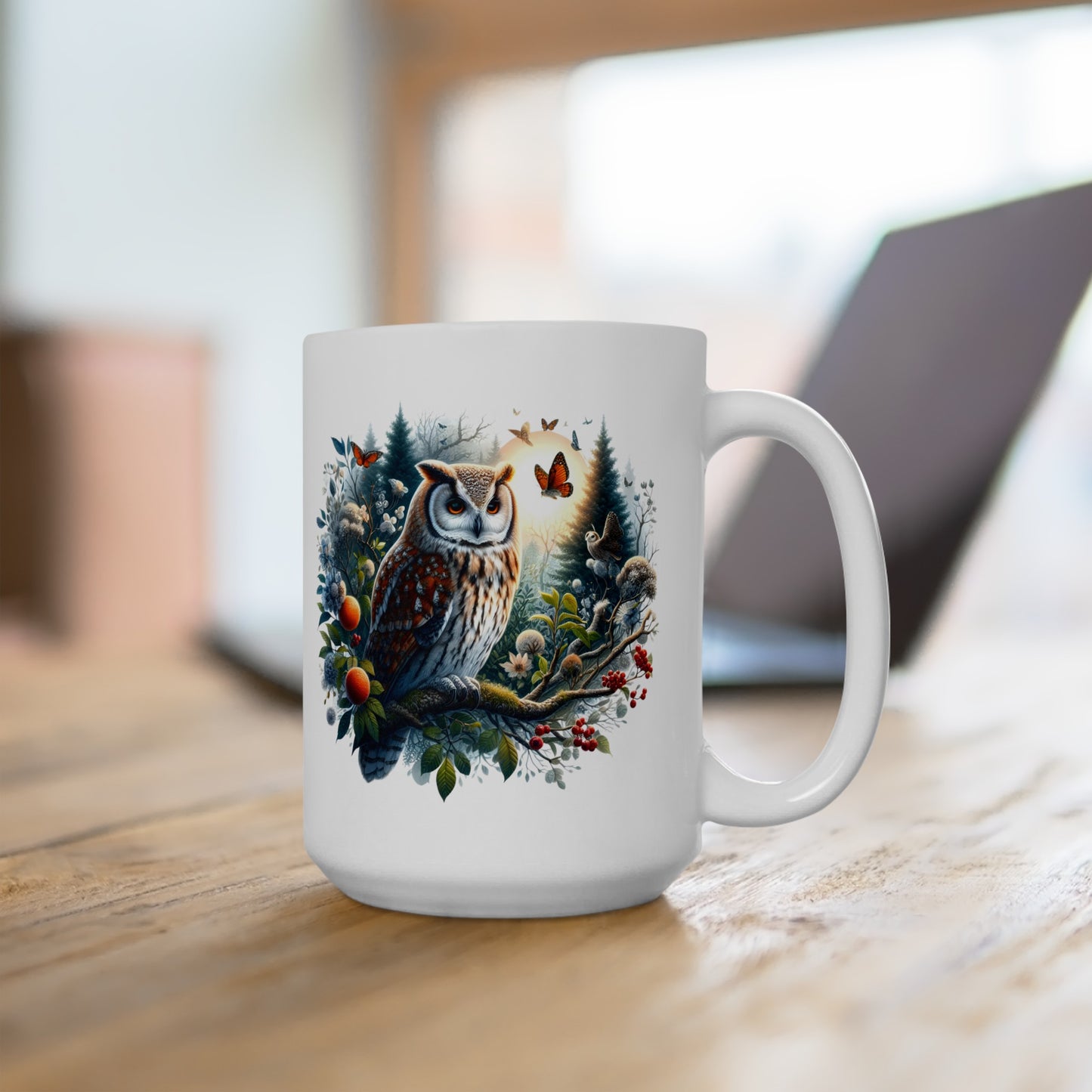 Mystical Owl Mug Collection - Magical Forest Owl Art, Multiple Sizes - Ideal Gift for Nature Enthusiasts