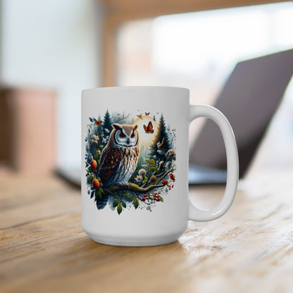 Mystical Owl Mug Collection - Magical Forest Owl Art, Multiple Sizes - Ideal Gift for Nature Enthusiasts