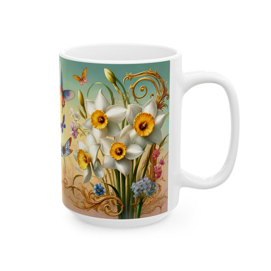 Birth Flower Mug December - Narcissus, Promise of Hope