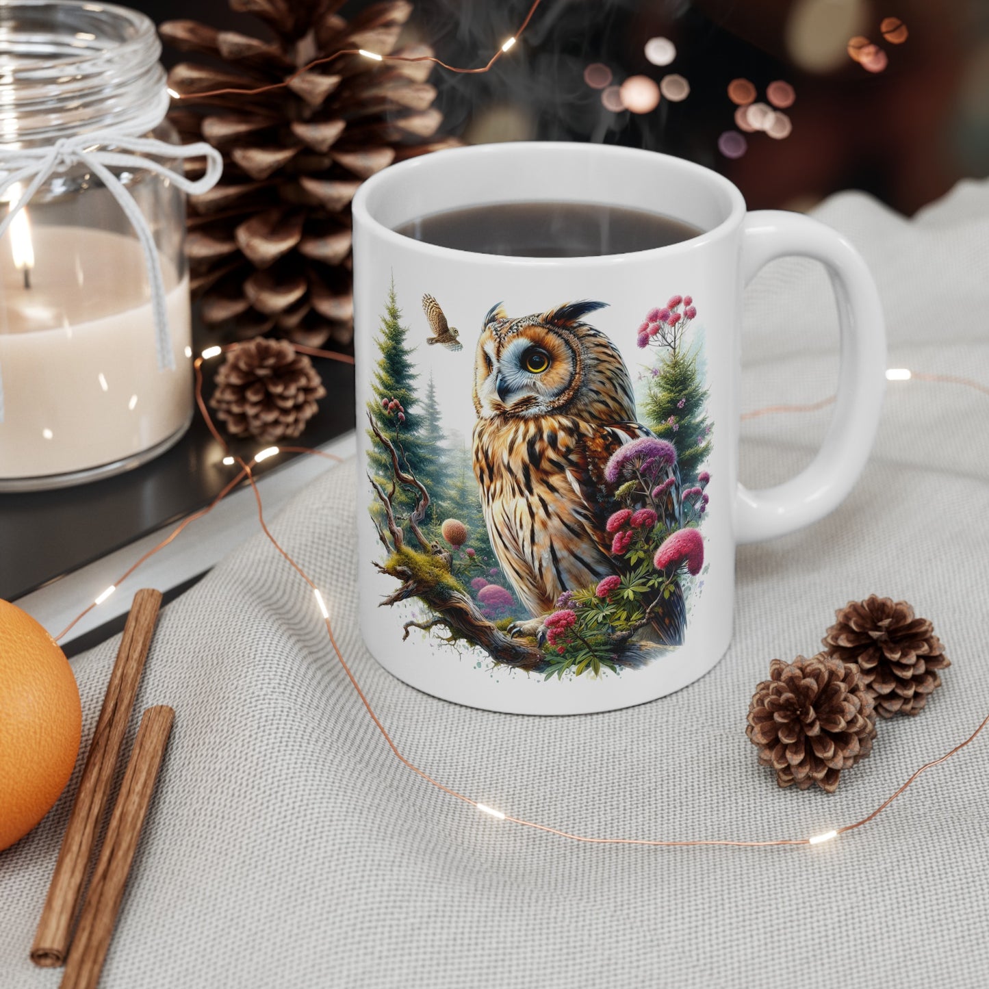 Mystical Owl Mug Collection - Magical Forest Owl Art, Multiple Sizes - Ideal Gift for Nature Enthusiasts