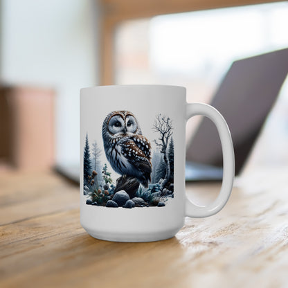 Mystical Owl Mug Collection - Magical Forest Owl Art, Multiple Sizes - Ideal Gift for Nature Enthusiasts