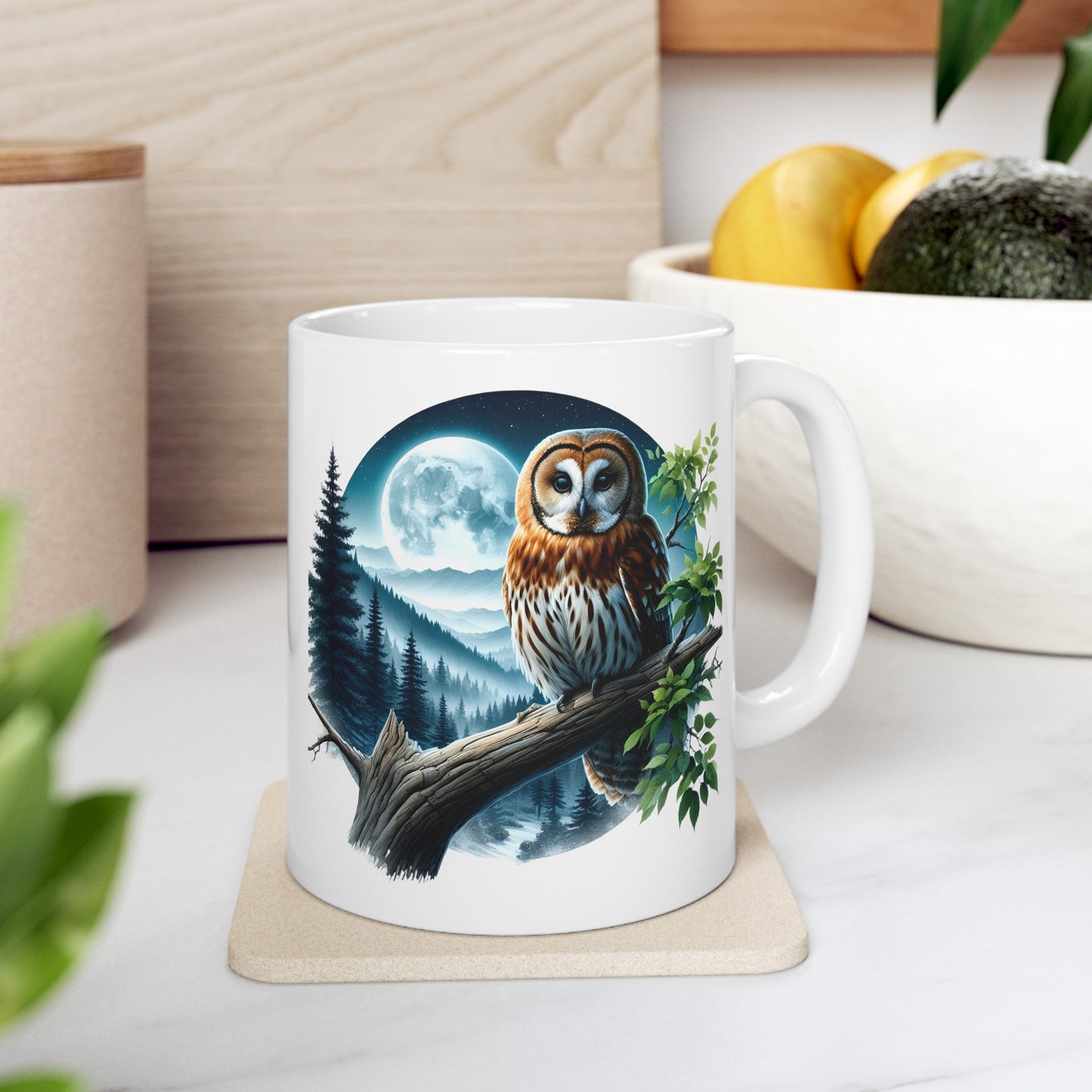 Mystical Owl Mug Collection - Magical Forest Owl Art, Multiple Sizes - Ideal Gift for Nature Enthusiasts