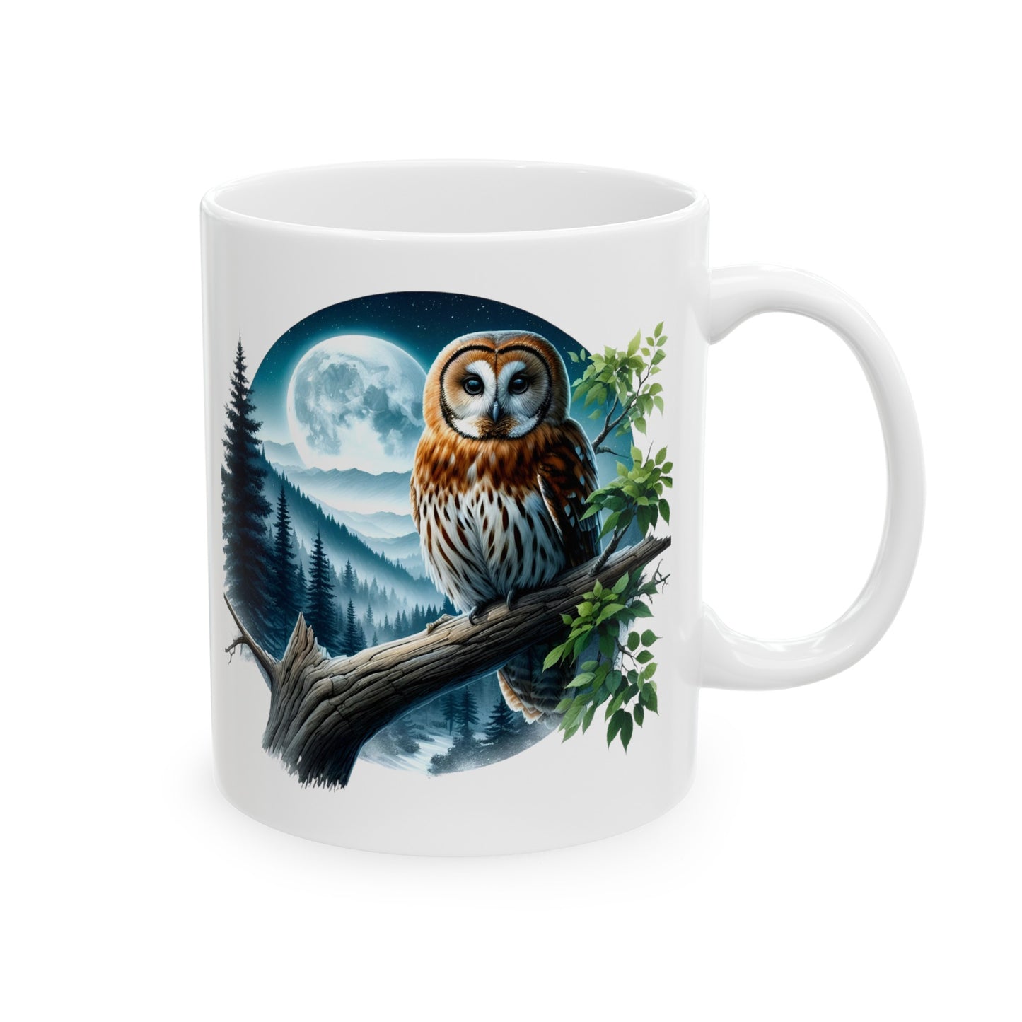 Mystical Owl Mug Collection - Magical Forest Owl Art, Multiple Sizes - Ideal Gift for Nature Enthusiasts