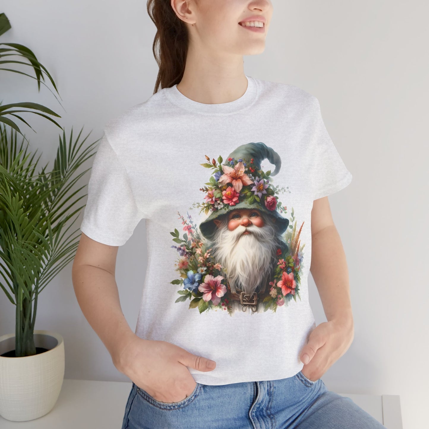 Gnome T-Shirt - Mystical Forest Dweller Art Tee, Unisex, Soft Cotton - Perfect for Garden and Fantasy Fans