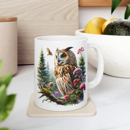 Mystical Owl Mug Collection - Magical Forest Owl Art, Multiple Sizes - Ideal Gift for Nature Enthusiasts