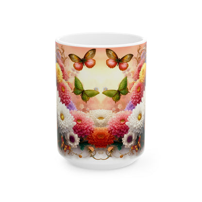 Birth Flower Mug, November - Chrysanthemum, Loyalty and Honesty