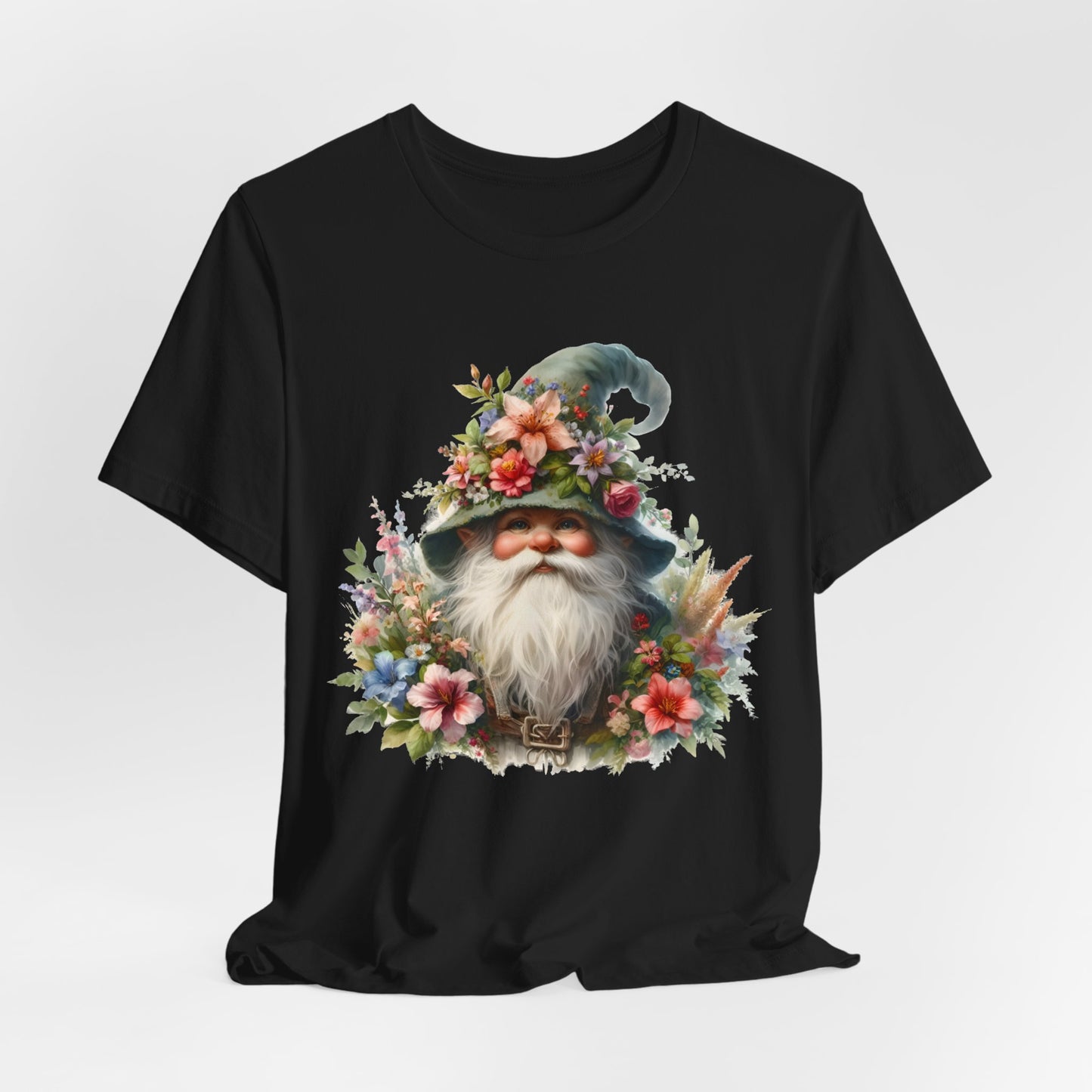 Gnome T-Shirt - Mystical Forest Dweller Art Tee, Unisex, Soft Cotton - Perfect for Garden and Fantasy Fans