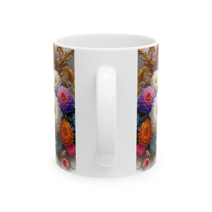 Birth Flower Mug, November - Chrysanthemum, Loyalty and Honesty