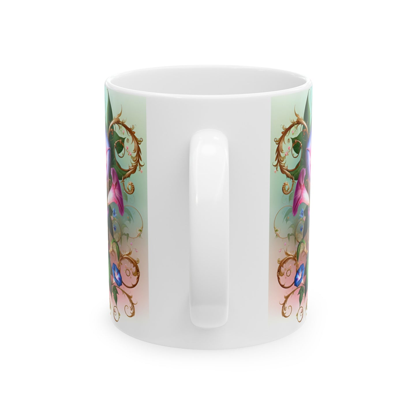 Birth Flower Mug, September - Morning Glory, Renewal and Affection