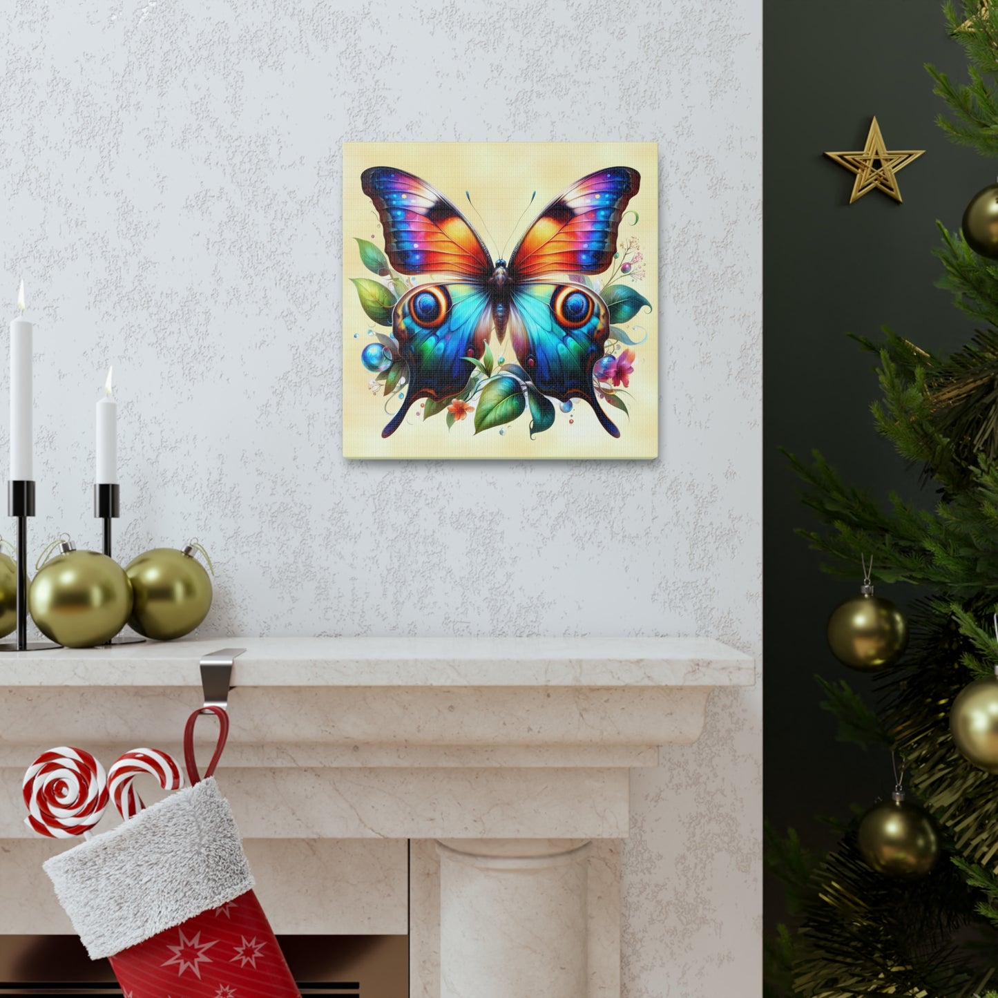 Butterfly Canvas Print - Ethereal Flight Art, Available in Multiple Sizes