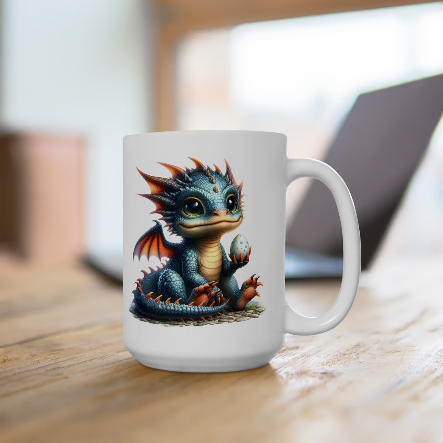 Baby Dragon Coffee Mug - Colorful Fantasy Art Cup, 11oz and 15 oz sizes - Perfect Gift for Dragon Lovers