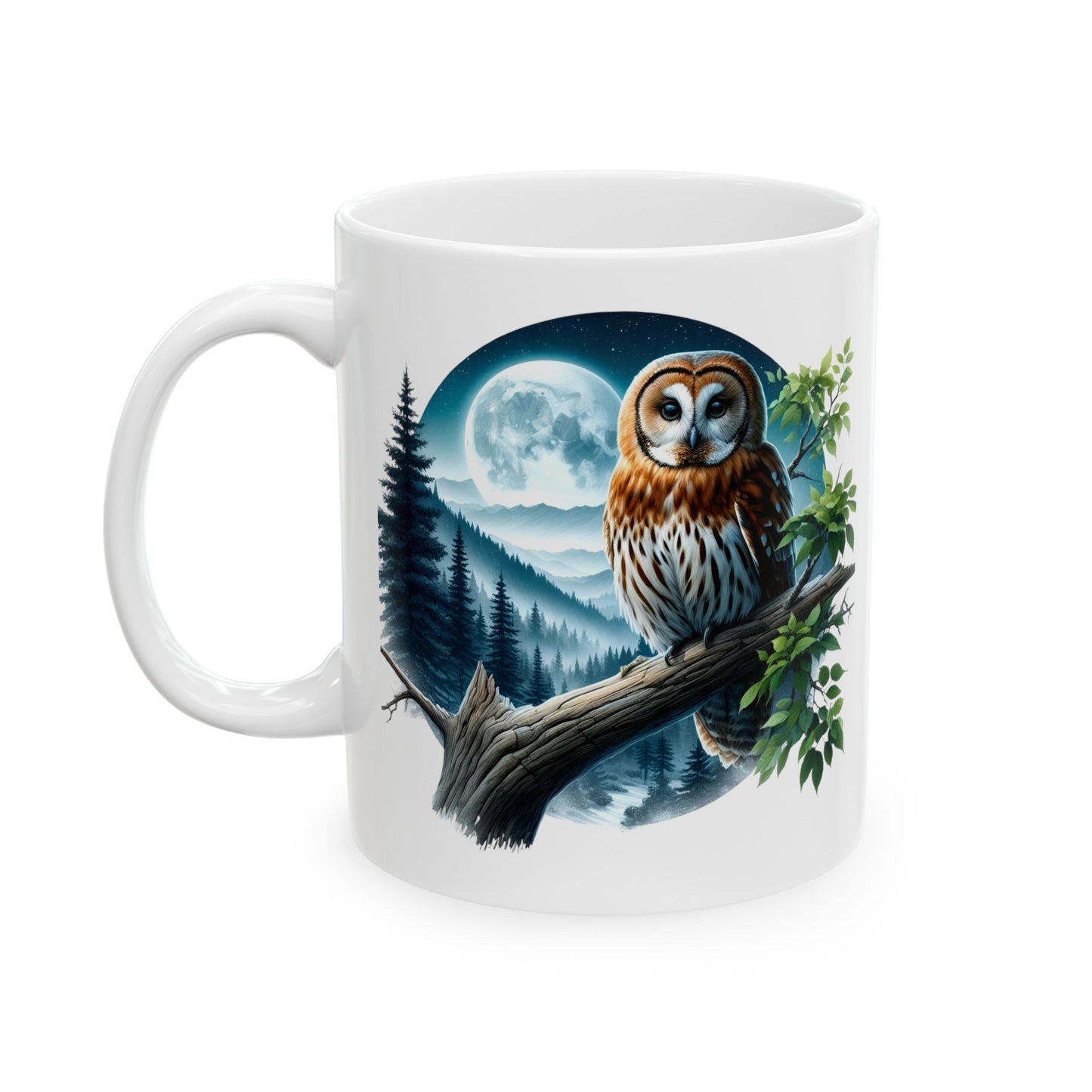 Mystical Owl Mug Collection - Magical Forest Owl Art, Multiple Sizes - Ideal Gift for Nature Enthusiasts