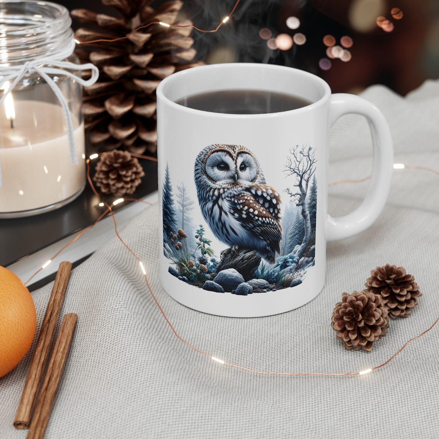 Mystical Owl Mug Collection - Magical Forest Owl Art, Multiple Sizes - Ideal Gift for Nature Enthusiasts