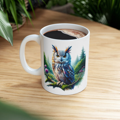 Mystical Owl Mug Collection - Magical Forest Owl Art, Multiple Sizes - Ideal Gift for Nature Enthusiasts