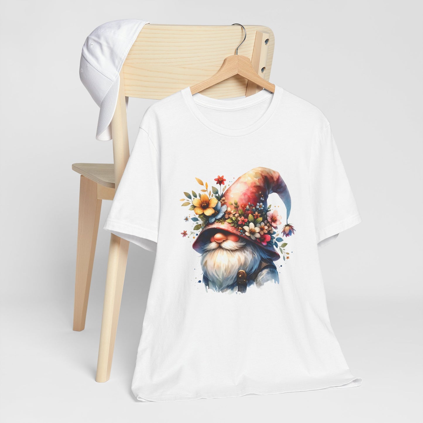 Gnome T-Shirt - Mystical Forest Dweller Art Tee, Unisex, Soft Cotton - Perfect for Garden and Fantasy Fans