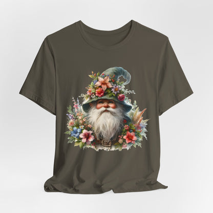 Gnome T-Shirt - Mystical Forest Dweller Art Tee, Unisex, Soft Cotton - Perfect for Garden and Fantasy Fans