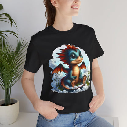 Baby Dragon T-Shirt - Whimsical Creature Art Tee, Unisex, Soft Cotton - Perfect for Fantasy and Dragon Enthusiasts