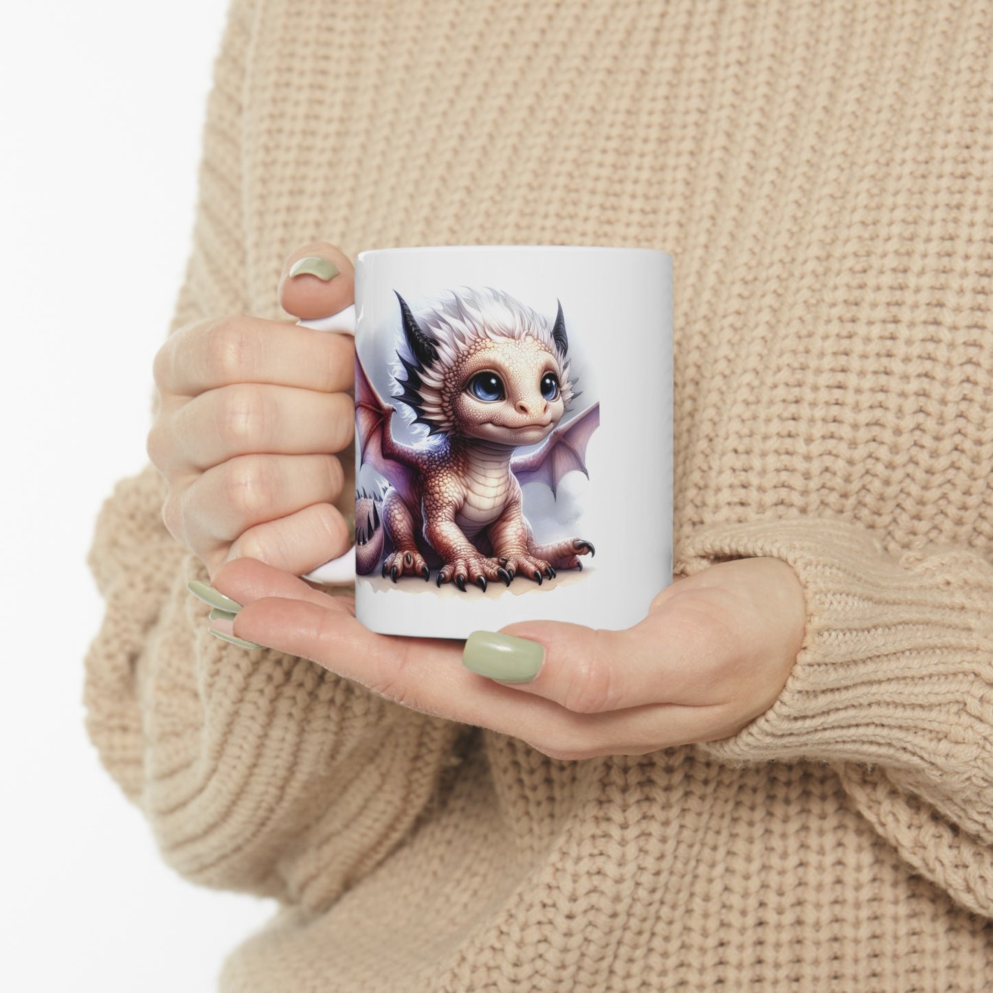 Baby Dragon Coffee Mug - Colorful Fantasy Art Cup, 11oz and 15 oz sizes - Perfect Gift for Dragon Lovers