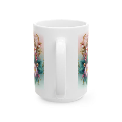 Birth Flower Mug, February - Primrose, Eternal Love and Vitality