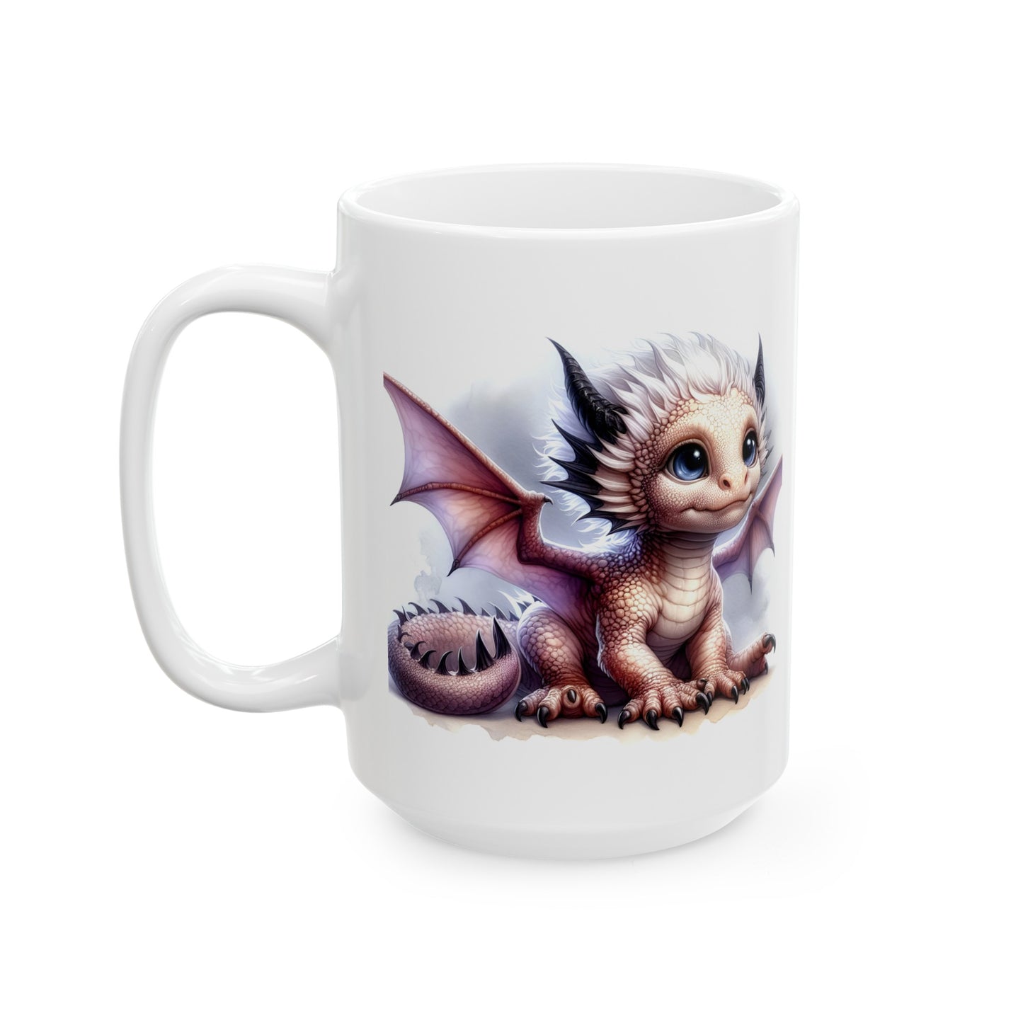 Baby Dragon Coffee Mug - Colorful Fantasy Art Cup, 11oz and 15 oz sizes - Perfect Gift for Dragon Lovers