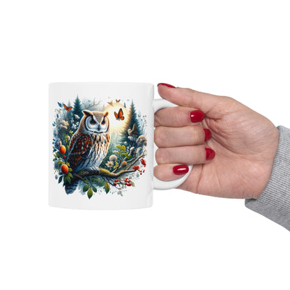 Mystical Owl Mug Collection - Magical Forest Owl Art, Multiple Sizes - Ideal Gift for Nature Enthusiasts