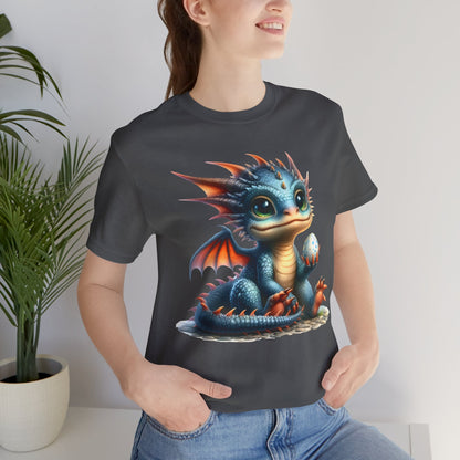 Baby Dragon T-Shirt - Whimsical Creature Art Tee, Unisex, Soft Cotton - Perfect for Fantasy and Dragon Enthusiasts