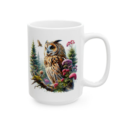 Mystical Owl Mug Collection - Magical Forest Owl Art, Multiple Sizes - Ideal Gift for Nature Enthusiasts