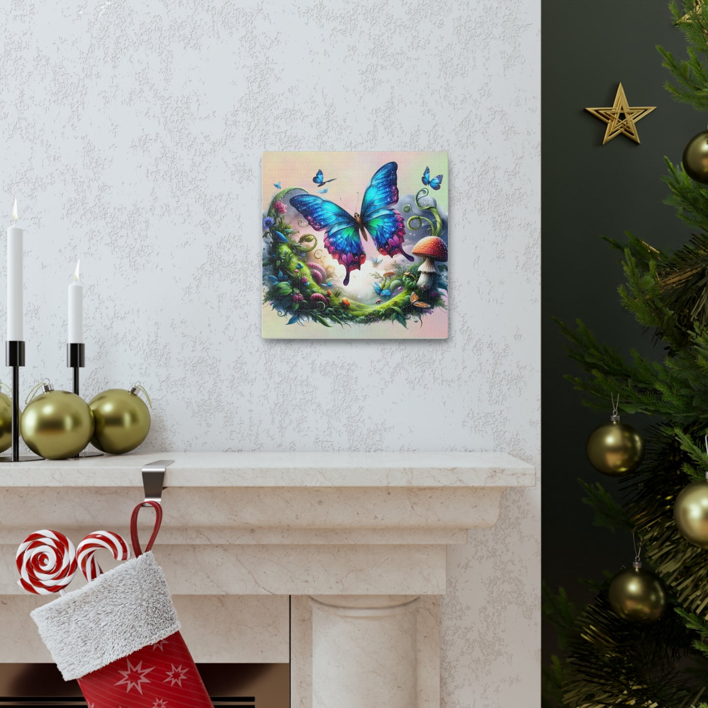 Butterfly Canvas Print - Ethereal Flight Art, Available in Multiple Sizes