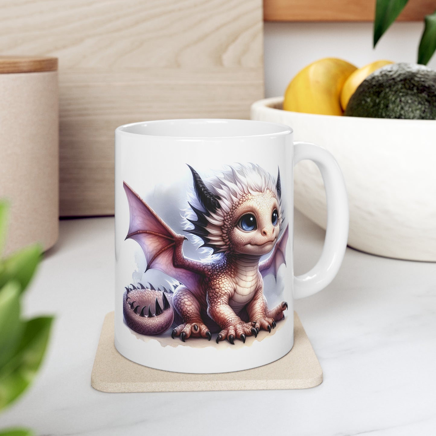 Baby Dragon Coffee Mug - Colorful Fantasy Art Cup, 11oz and 15 oz sizes - Perfect Gift for Dragon Lovers