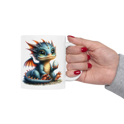 Baby Dragon Coffee Mug - Colorful Fantasy Art Cup, 11oz and 15 oz sizes - Perfect Gift for Dragon Lovers