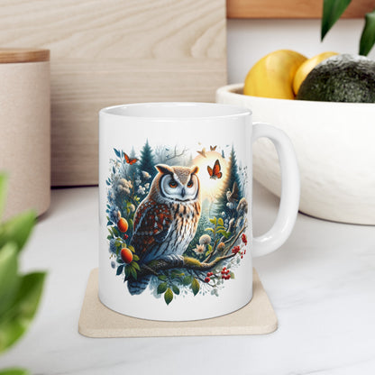 Mystical Owl Mug Collection - Magical Forest Owl Art, Multiple Sizes - Ideal Gift for Nature Enthusiasts