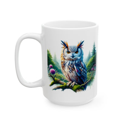 Mystical Owl Mug Collection - Magical Forest Owl Art, Multiple Sizes - Ideal Gift for Nature Enthusiasts