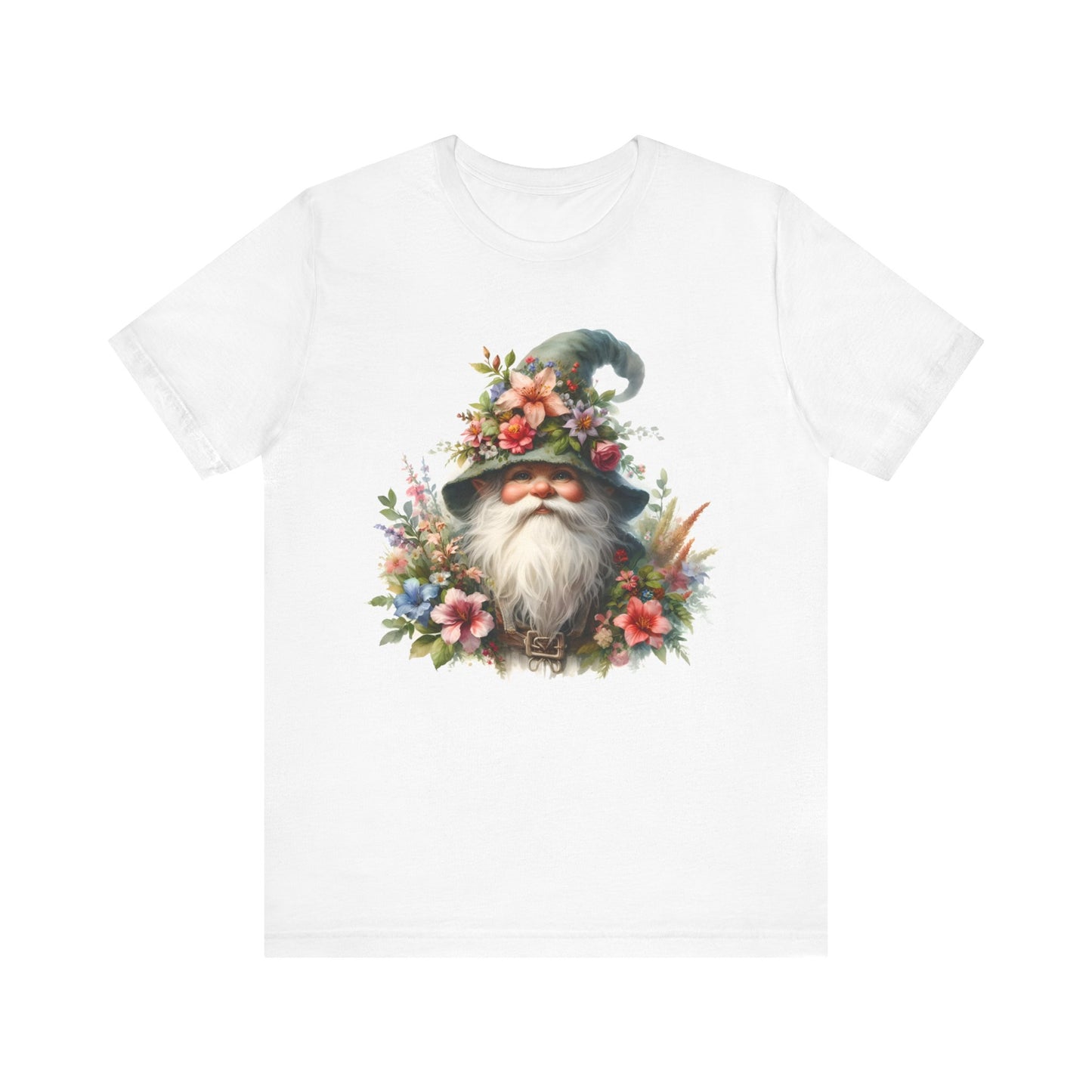 Gnome T-Shirt - Mystical Forest Dweller Art Tee, Unisex, Soft Cotton - Perfect for Garden and Fantasy Fans