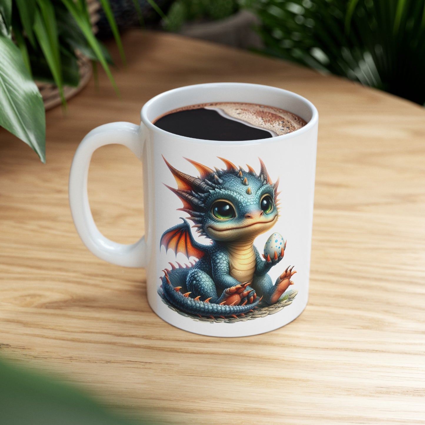 Baby Dragon Coffee Mug - Colorful Fantasy Art Cup, 11oz and 15 oz sizes - Perfect Gift for Dragon Lovers