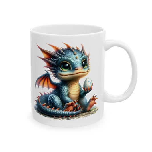 Baby Dragon Coffee Mug - Colorful Fantasy Art Cup, 11oz and 15 oz sizes - Perfect Gift for Dragon Lovers