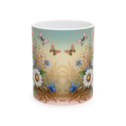 Birth Flower Mug, April - Daisy, Expression of Purity