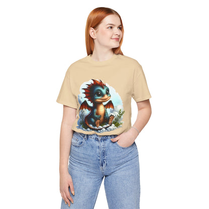 Baby Dragon T-Shirt - Whimsical Creature Art Tee, Unisex, Soft Cotton - Perfect for Fantasy and Dragon Enthusiasts