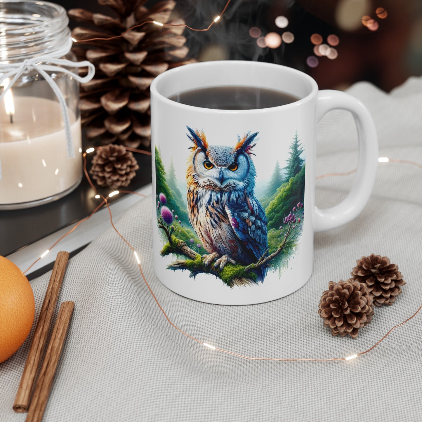 Mystical Owl Mug Collection - Magical Forest Owl Art, Multiple Sizes - Ideal Gift for Nature Enthusiasts