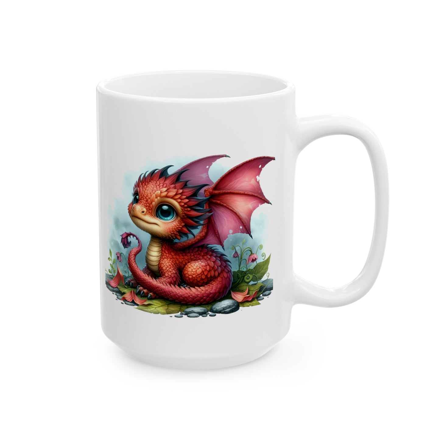 Baby Dragon Coffee Mug - Colorful Fantasy Art Cup, 11oz - Perfect Gift for Dragon Lovers