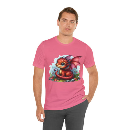 Baby Dragon T-Shirt - Whimsical Creature Art Tee, Unisex, Soft Cotton - Perfect for Fantasy and Dragon Enthusiasts