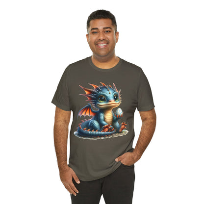 Baby Dragon T-Shirt - Whimsical Creature Art Tee, Unisex, Soft Cotton - Perfect for Fantasy and Dragon Enthusiasts