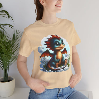 Baby Dragon T-Shirt - Whimsical Creature Art Tee, Unisex, Soft Cotton - Perfect for Fantasy and Dragon Enthusiasts