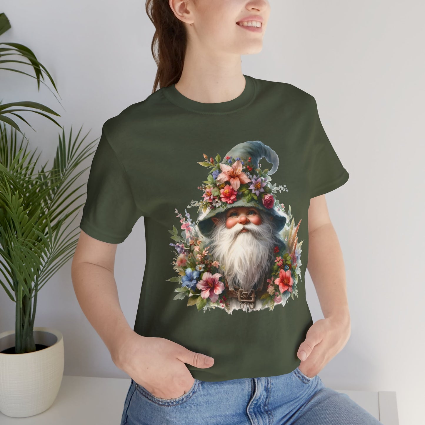 Gnome T-Shirt - Mystical Forest Dweller Art Tee, Unisex, Soft Cotton - Perfect for Garden and Fantasy Fans