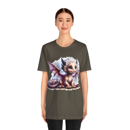 Baby Dragon T-Shirt - Whimsical Creature Art Tee, Unisex, Soft Cotton - Perfect for Fantasy and Dragon Enthusiasts