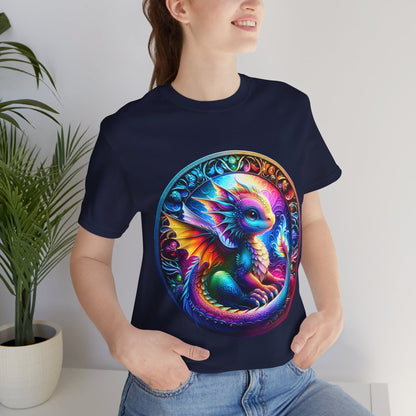 Baby Dragon T-Shirt - Whimsical Creature Art Tee, Unisex, Soft Cotton - Perfect for Fantasy and Dragon Enthusiasts