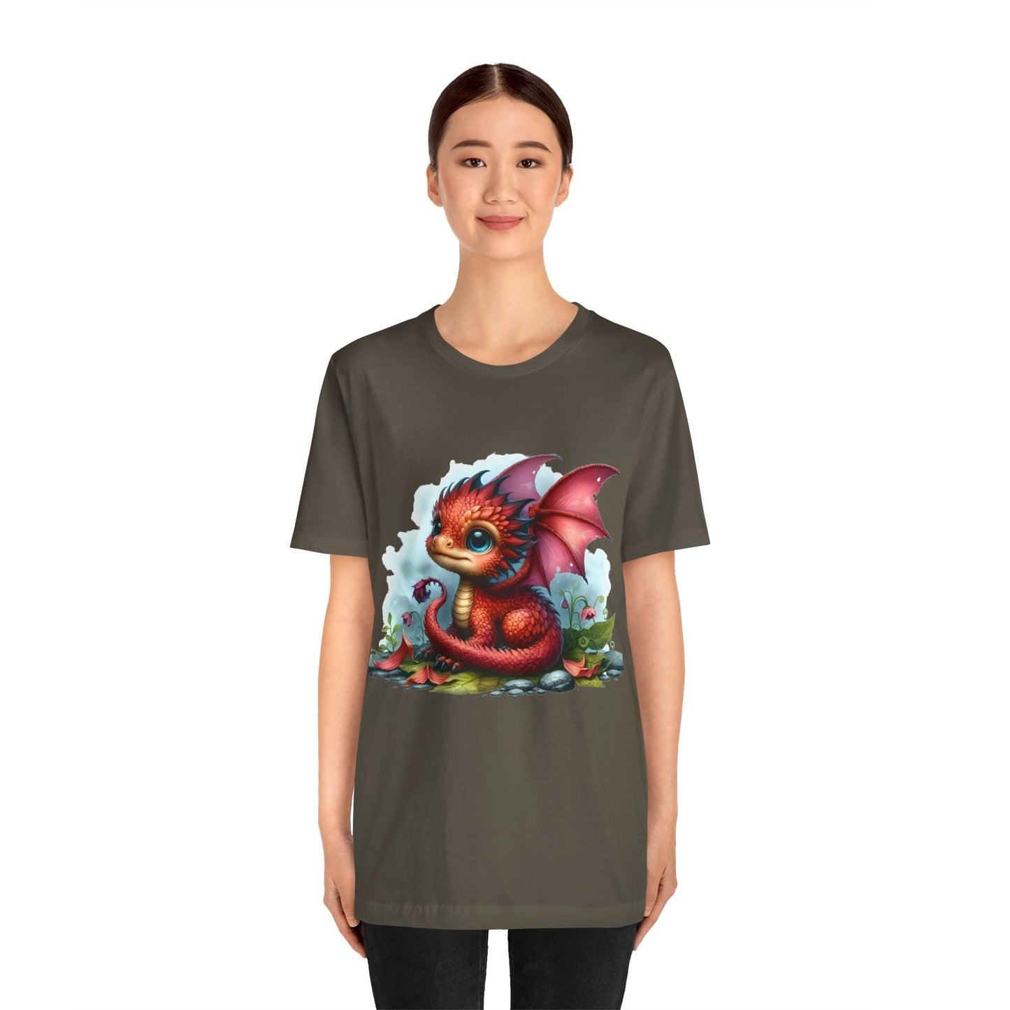 Baby Dragon T-Shirt - Whimsical Creature Art Tee, Unisex, Soft Cotton - Perfect for Fantasy and Dragon Enthusiasts