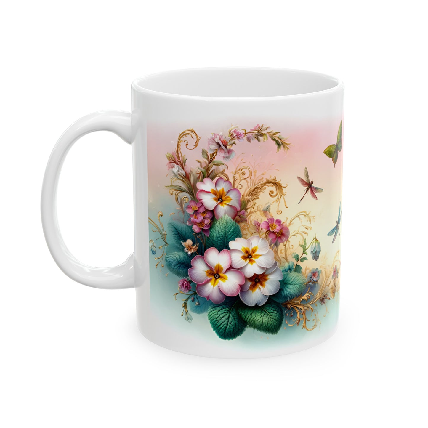 Birth Flower Mug, February - Primrose, Eternal Love and Vitality